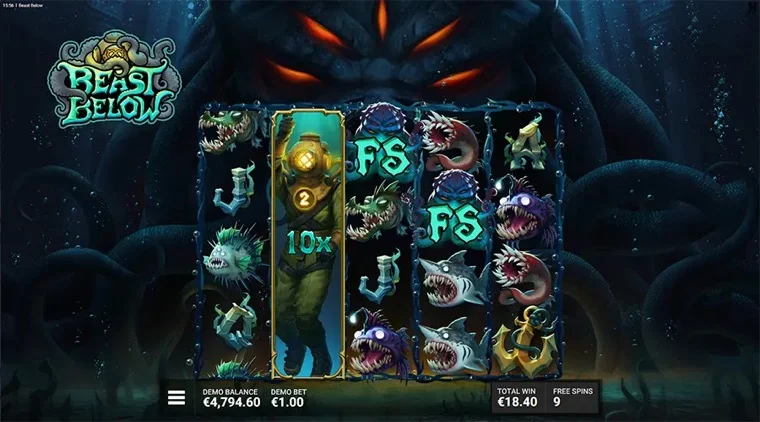 Beast Below gameplay — Fonctionnement des lignes de paiement et gains en cours de partie